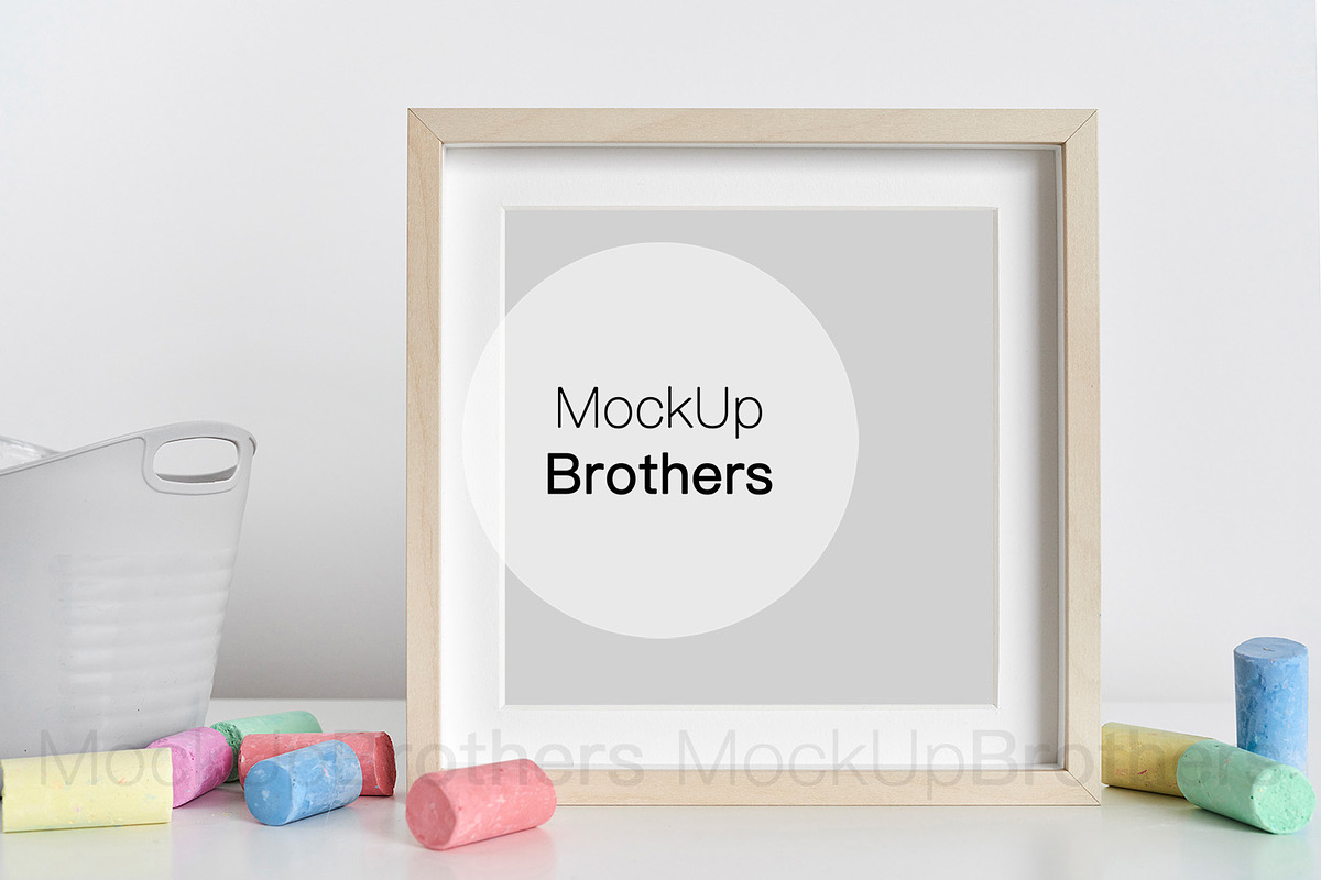 Square frame mock up Nursery 13, a Print Template by MockUpBrothers (Photo 1 of 4)