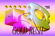 3D GOLD RUSH Objects, an Object Graphic by angelainthefields (Thumbnail 1 of 9)