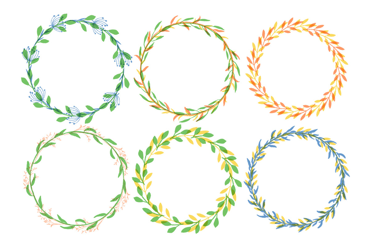Minimalist botanical wreaths set, an Illustration by Floralis (Photo 3 of 5)