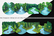 Forest River Clipart, a Graphic by Artnoy (Thumbnail 2 of 5)