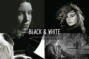 14 Black and White Lightroom Presets, a Preset Add-On by RamsaGraphi
