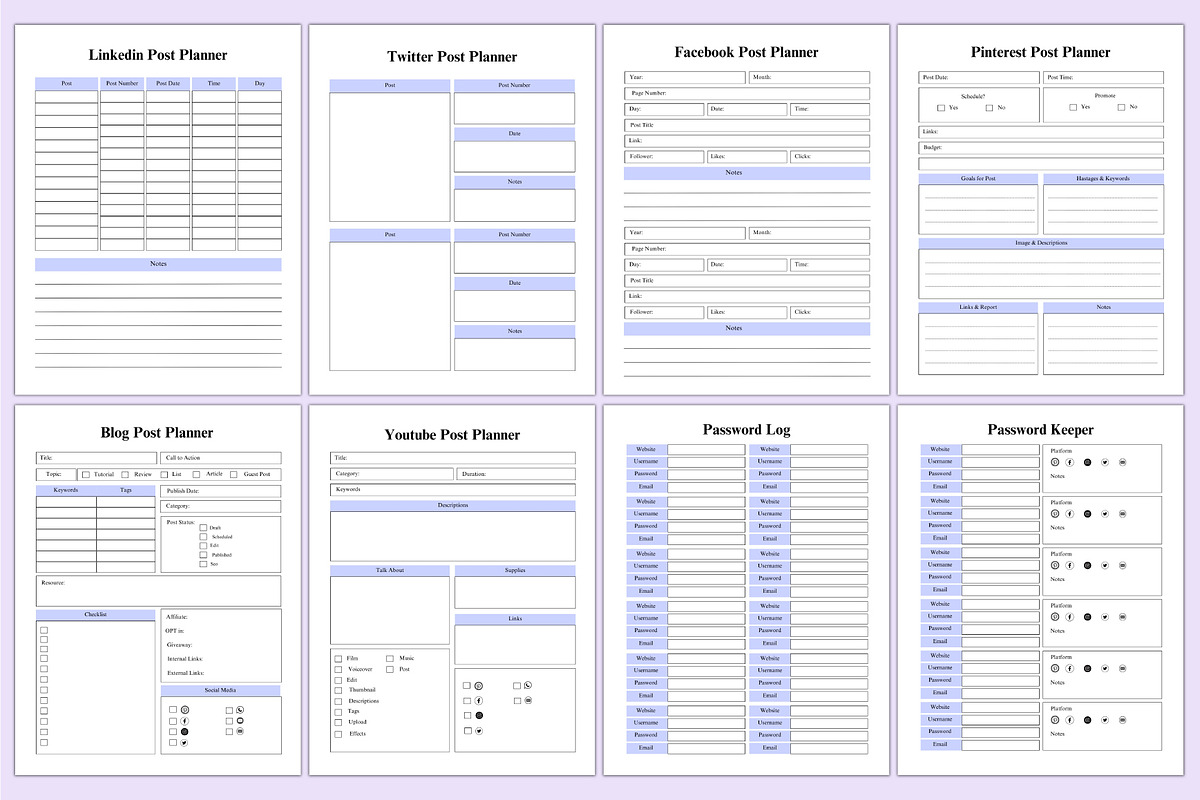 2025 Social Media Planner For Canva, a Stationery Template by Shumaya (Photo 4 of 7)