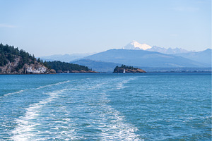 Shades of blue with Mt Baker in, a Nature Photo by Backyard Stock