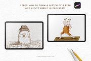Pencils brushes & canvas Procreate, a Brush Add-On by polikarpovaart (Thumbnail 9 of 16)