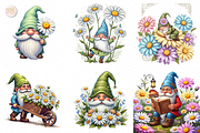 Spring Gnome and Daisy PNG Clipart., a Person Illustration by KennedyStudio (Thumbnail 3 of 5)