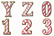Candy Cane Alphabet Clipart, an Illustration by OK Design (Thumbnail 3 of 5)