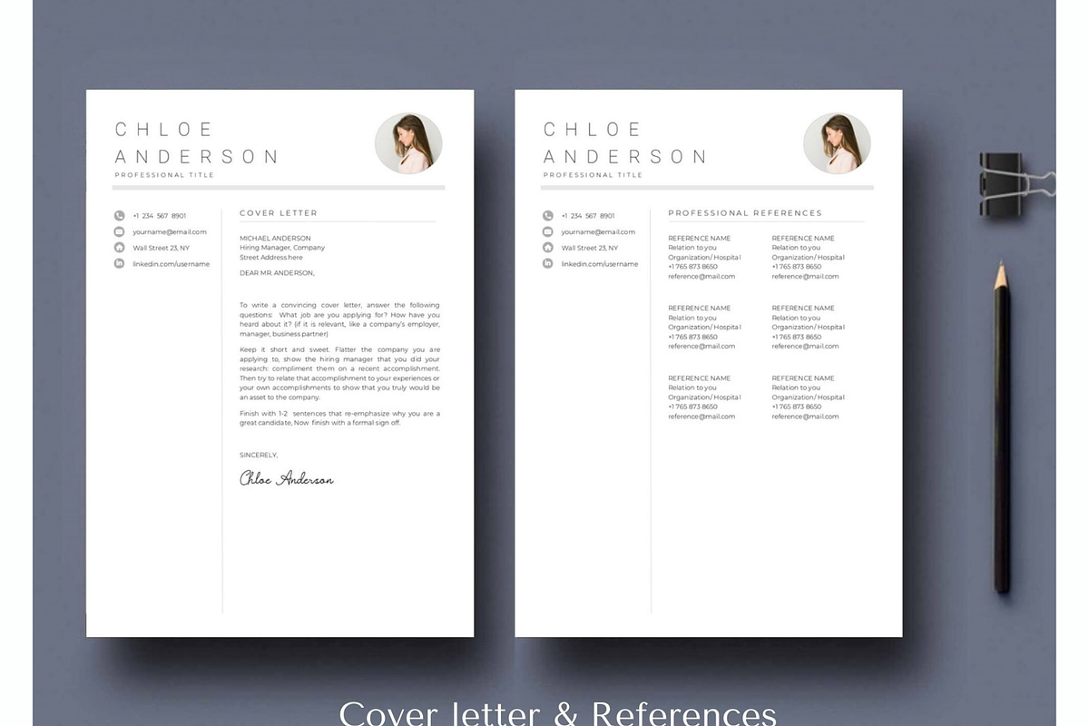 Word resume & cover letter template, a Resume Template by Climbwithelevator (Photo 3 of 6)