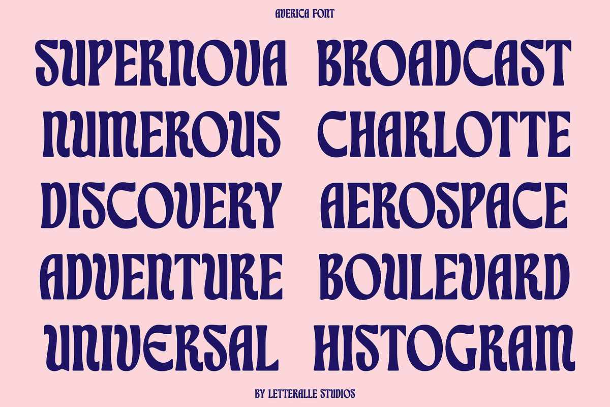 Averica Display Font, a Serif Font by Letteralle Studios (Photo 6 of 12)