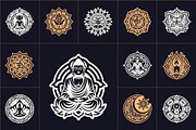 Yoga Symbols Vector Art Set, a Healthcare Illustration by Creative Stall (Thumbnail 6 of 10)