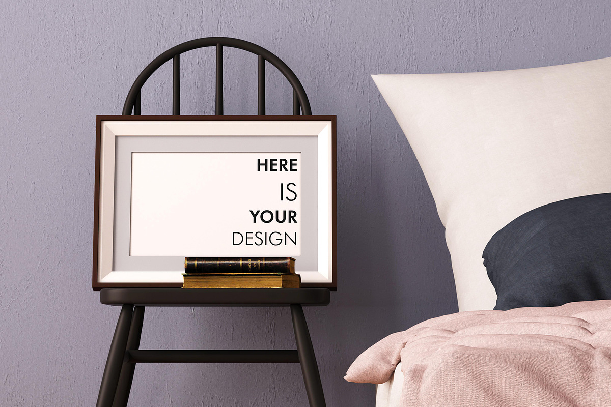 8 mockups posters in the bedroom, a Print Template by FilL239 (Photo 6 of 9)