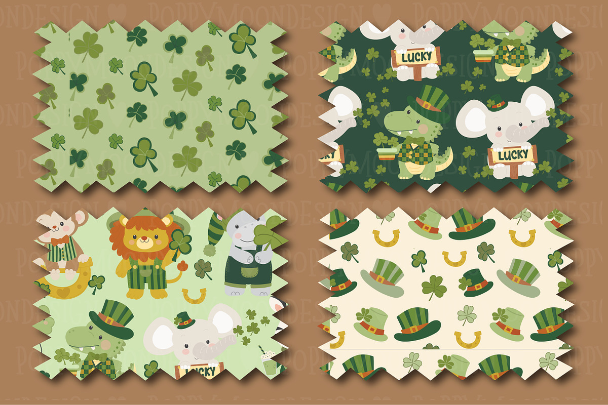 Shamrock safari set, an Animal Illustration by Poppymoondesign (Photo 4 of 5)