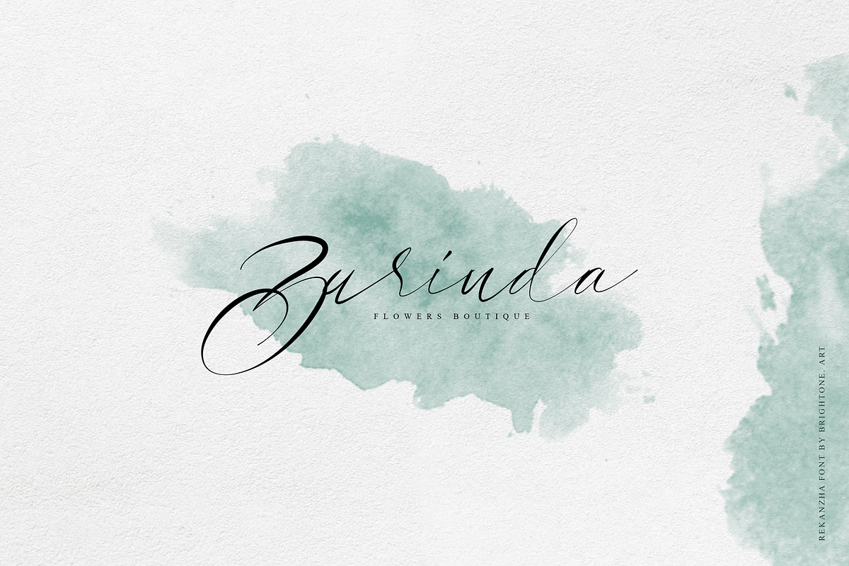 Rekanzha - Handwritten style, a Script Font by Brightone (Photo 2 of 8)