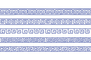 Greek or Rome doodle seamless border, an Object Graphic by Elena Pimukova