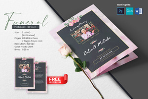 Funeral Program And Prayer Card, a Brochure Template by crazyOWL