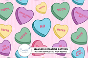 Anti-Valentine's Seamless Pattern, a Pattern Graphic by Coastal 5 Designs (Thumbnail 1 of 3)