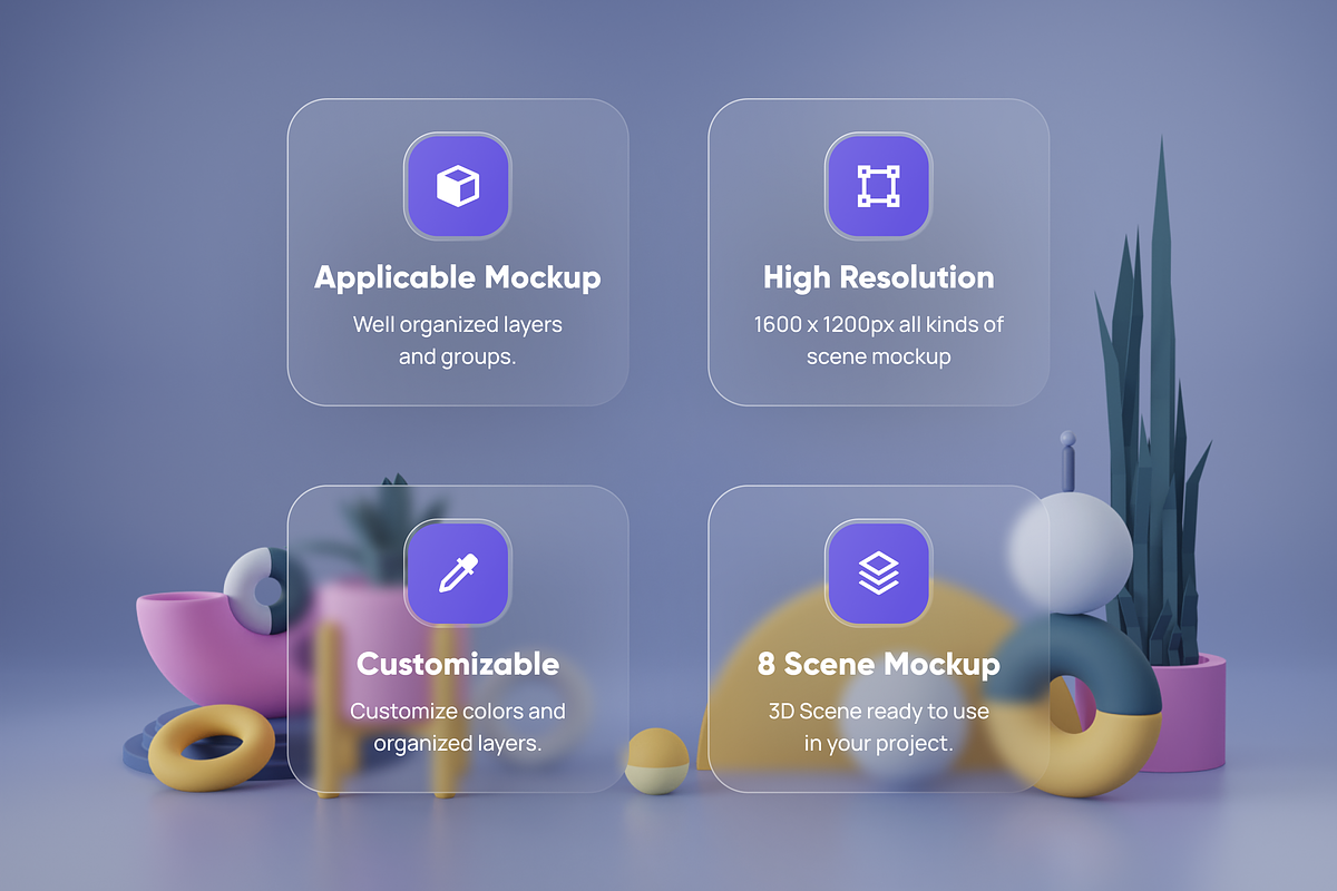 Webby - 3D Phone Scene Mockups, an Object 3D Model by Illustraly Design (Photo 2 of 7)