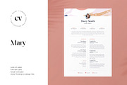 Mary | CV / resume template, a Resume Template by CV house (Thumbnail 1 of 5)