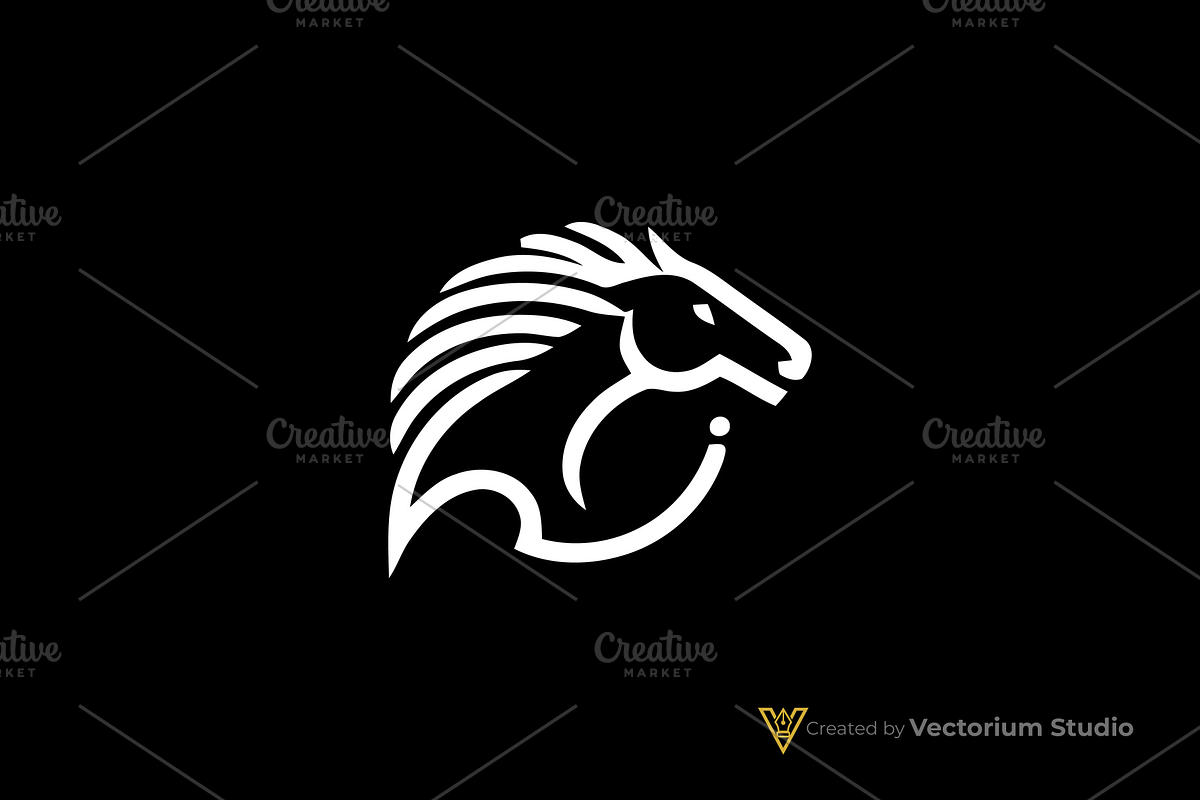 Modern Horse Geometric Logo, a Branding & Logo Template by Vectorium Studio (Photo 2 of 3)