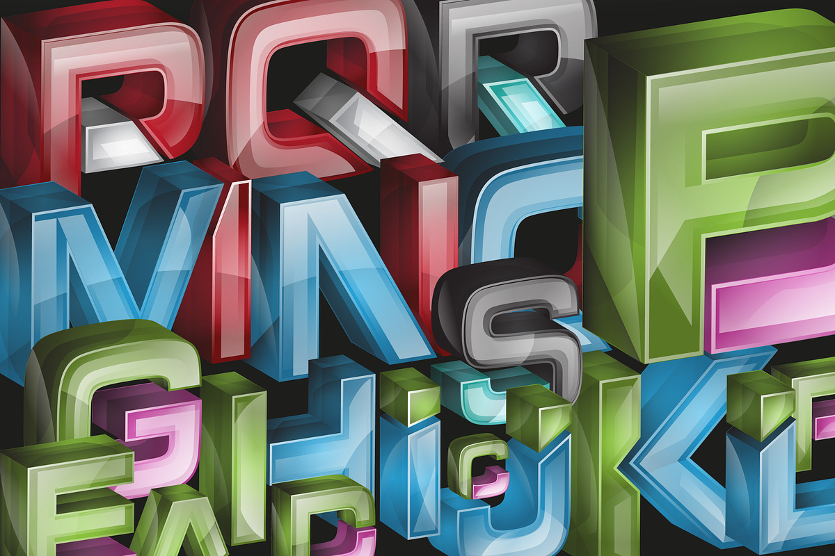 MEGA PACK 3D LETTERING preview 4