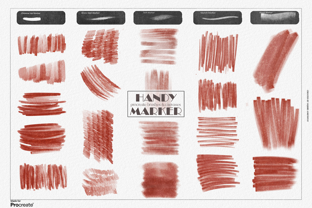 Handy Marker Box for Procreate, a Brush Add-On by Liquid Amethyst Art (Photo 5 of 6)