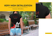 Women's Slim-Fit T-Shirt Mockup Set, a Shirt Mockup by Country4k (Thumbnail 2 of 4)