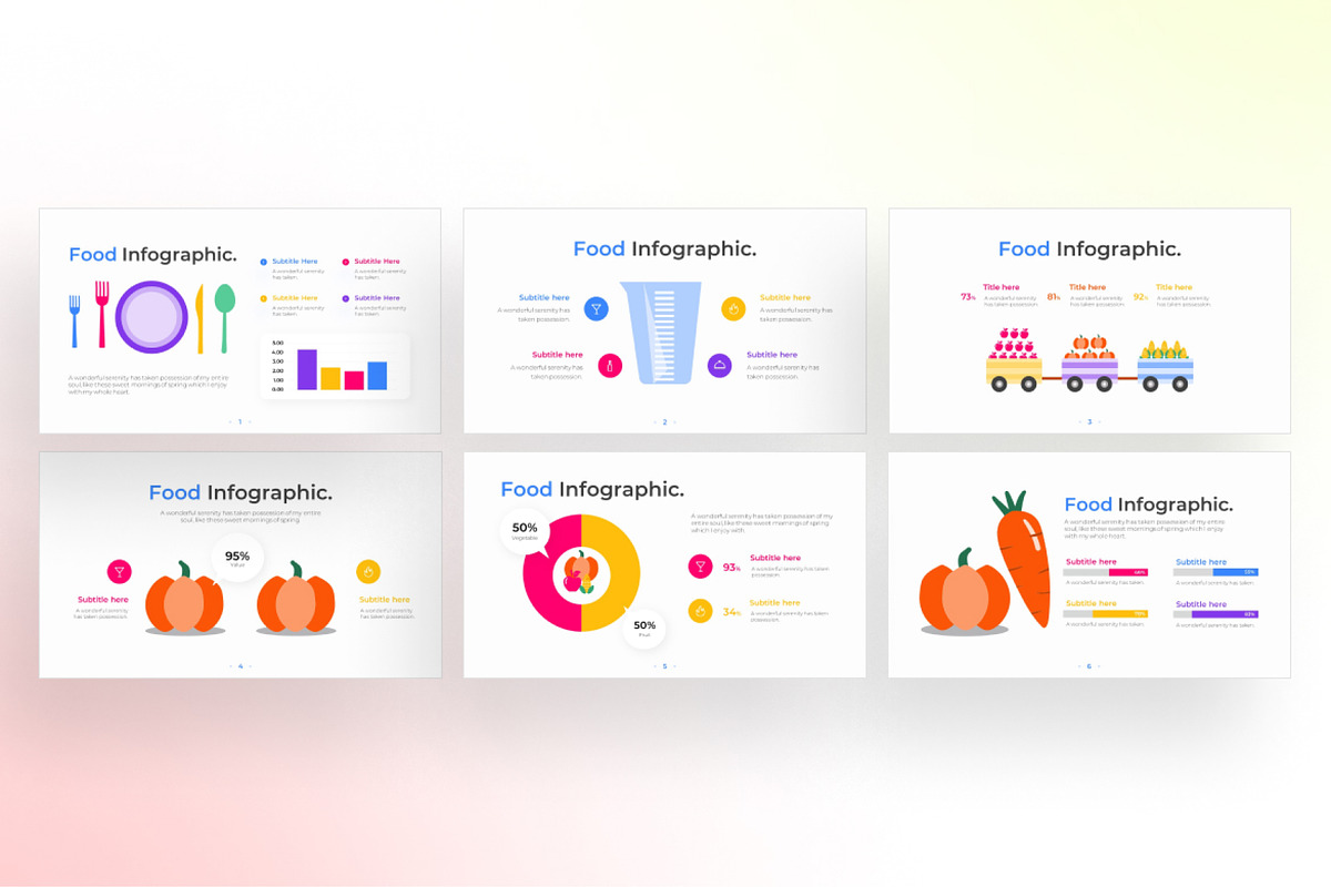 Food PowerPoint Infographic Template, a Presentation Template by Digitcase x Wealthwells (Photo 2 of 4)