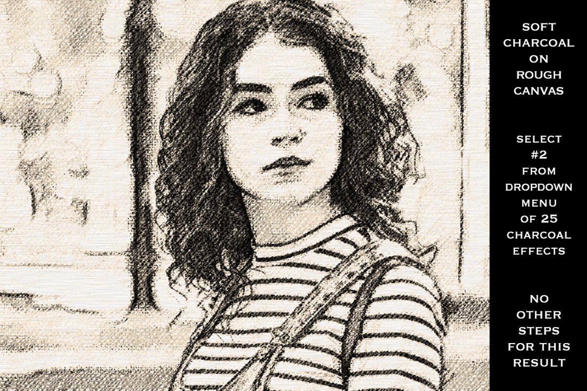 25 Master Class Charcoal Effects, an Action Add-On by Pencil Pixels (Photo 6 of 16)