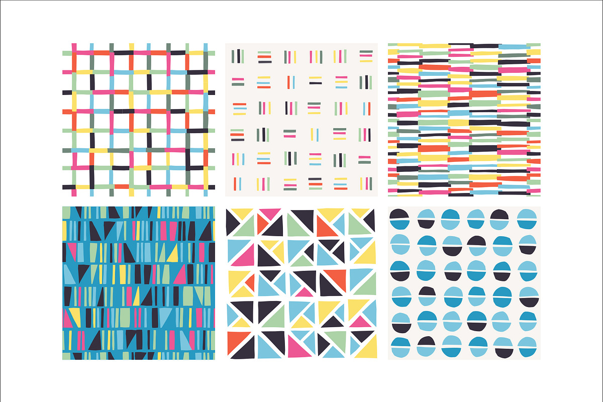 Color geometric seamless patterns, a Pattern Graphic by Magnia (Photo 6 of 9)