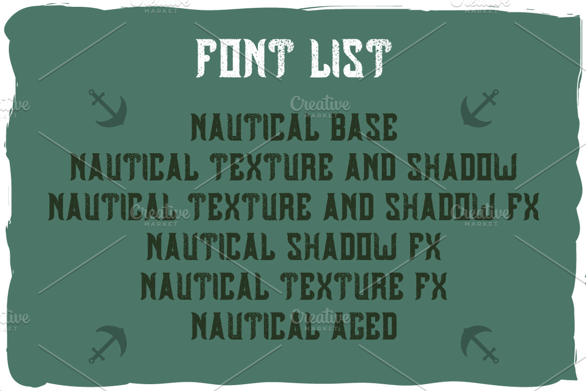 Nautical font + bonus label preview 5