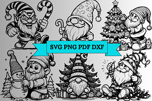 Gnome Christmas SVG PNG, a Seasonal Illustration by Easli-Done Designs