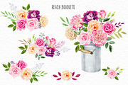 Watercolor roses & florals set, an Illustration by Elegantia (Thumbnail 6 of 9)