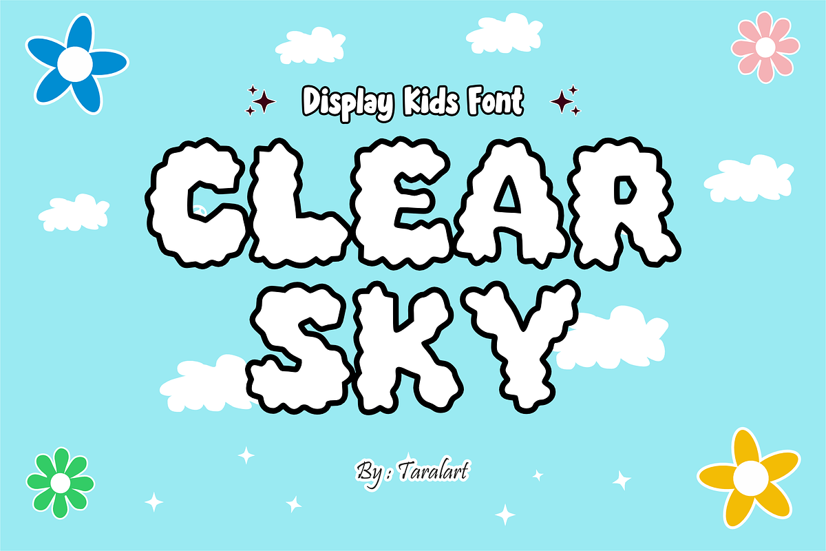 CLOUD BABY -Playful Fluffy Kids Font, a Handwritten Font by KiddoGlyphs Studio (Photo 2 of 3)