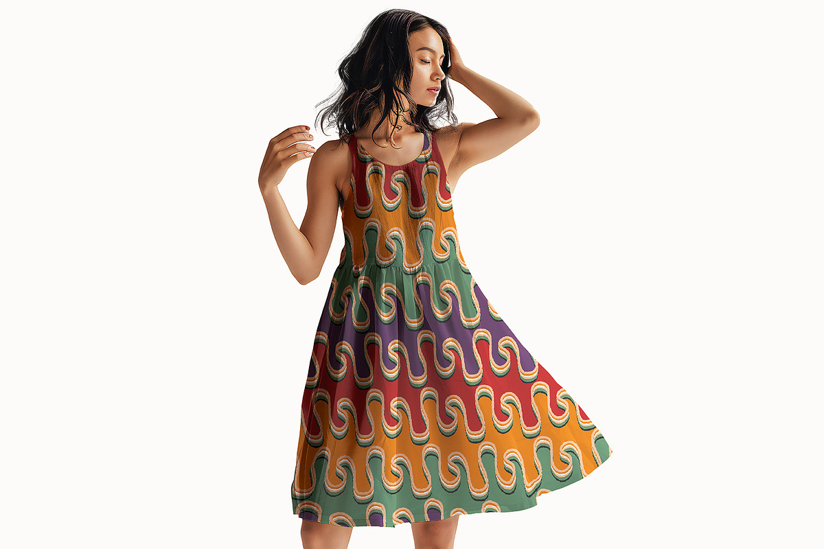 Modern Liquid Geometric Pattern, a Pattern Graphic by StudioGlouna (Photo 7 of 9)