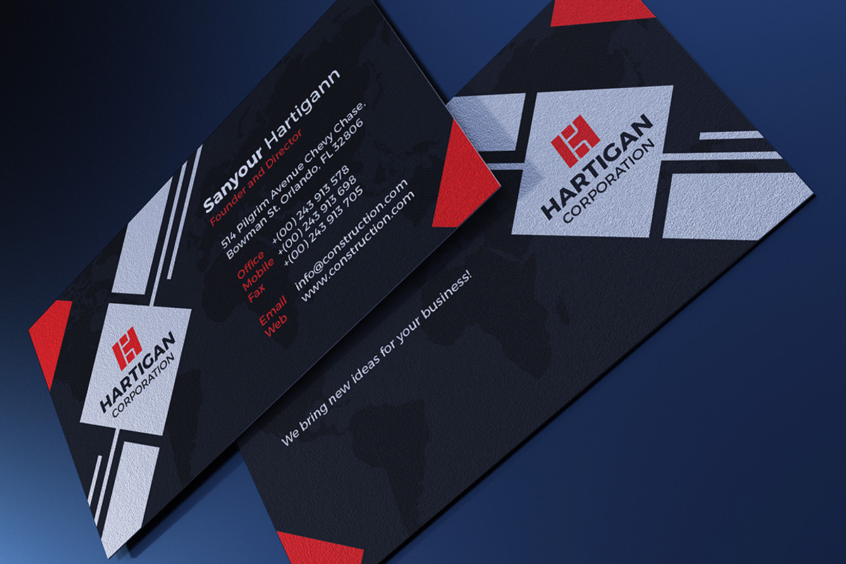 100 Modern Business Card Bundle, a Business Card Template by GraphicsEgg (Photo 38 of 102)