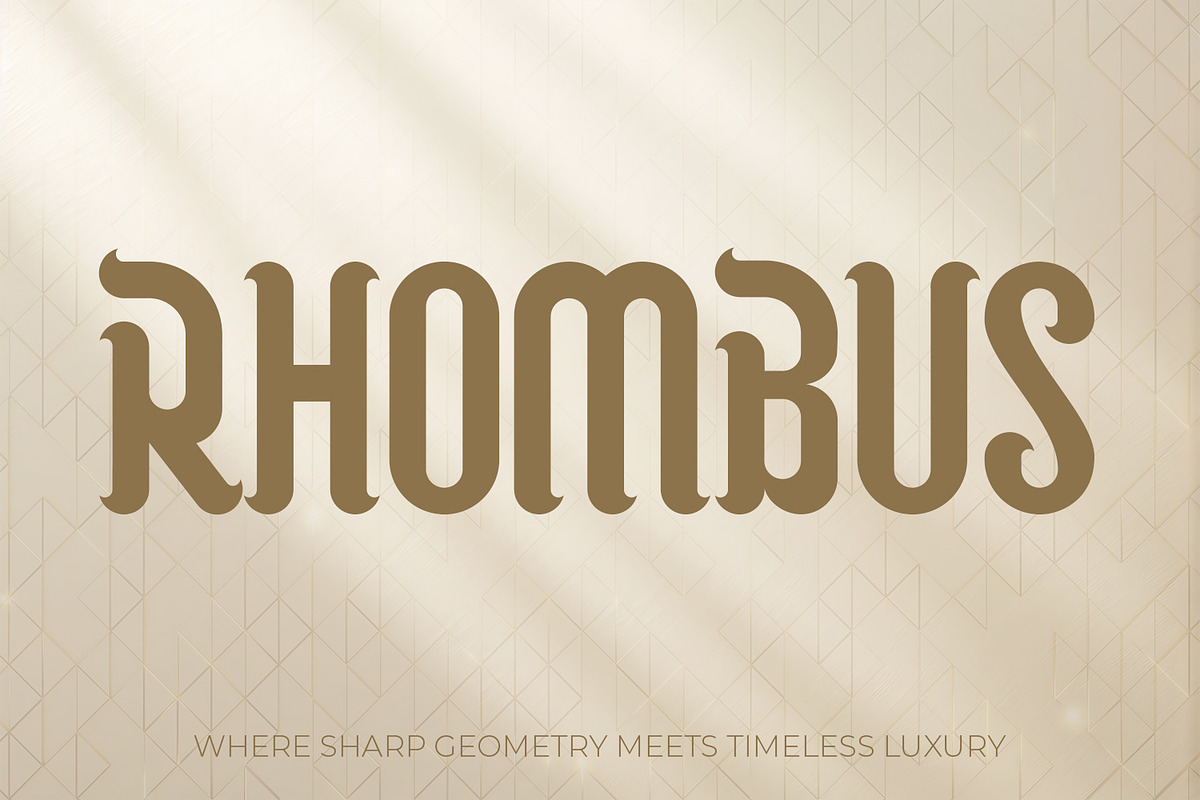 Rhombus - Luxury Geometric Serif, a Serif Font by OWPictures (Photo 1 of 10)