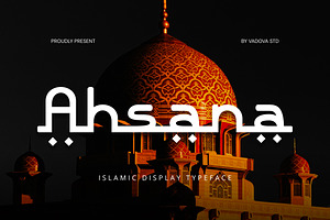 Ahsana Islamic Display Typeface Font, a Sans Serif Font by Vadovastd