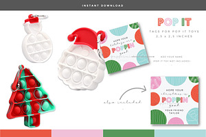 Christmas Pop It Gift Tags