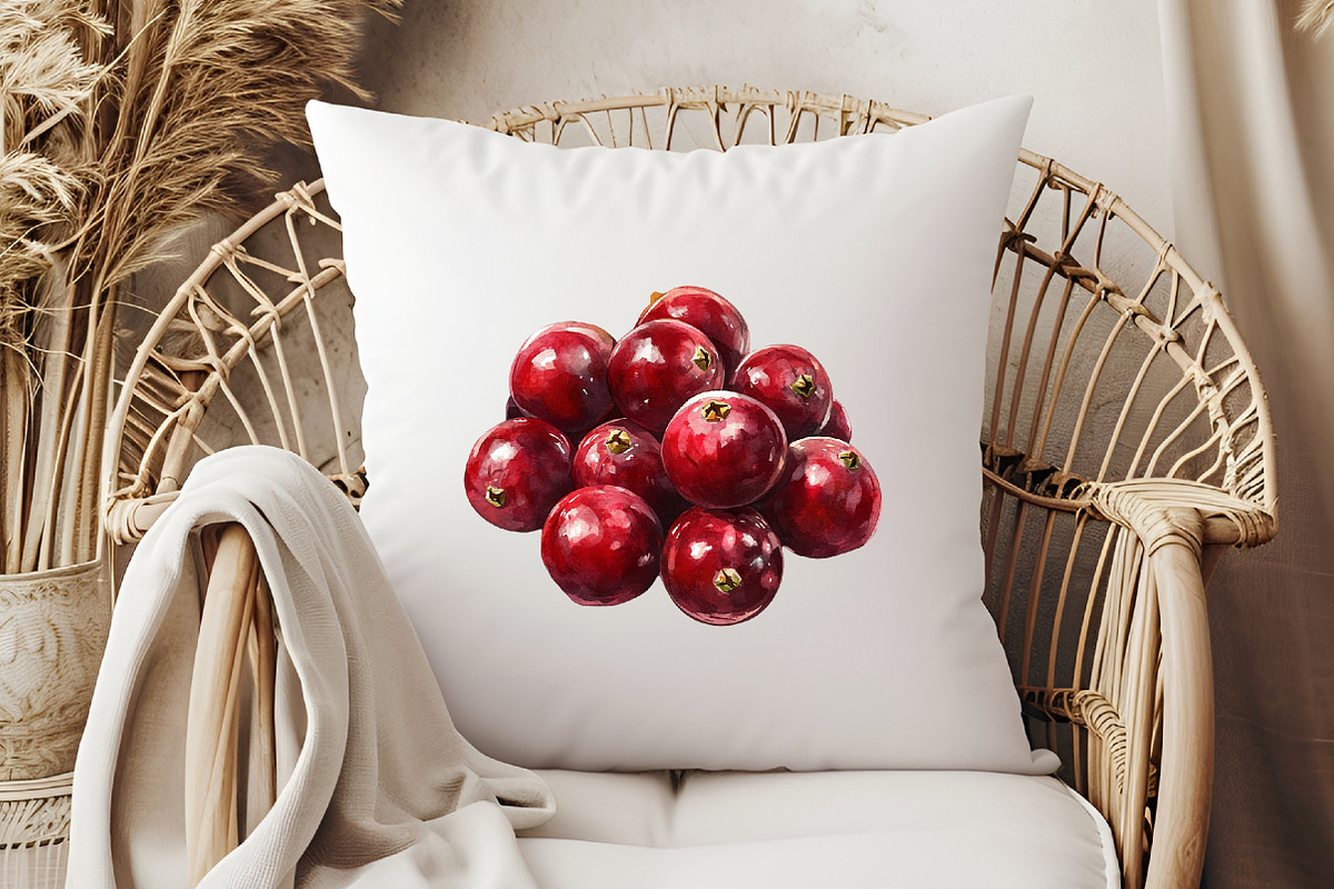 Watercolor Cranberry Clipart, an Illustration by Libby Wishes (Photo 10 of 10)
