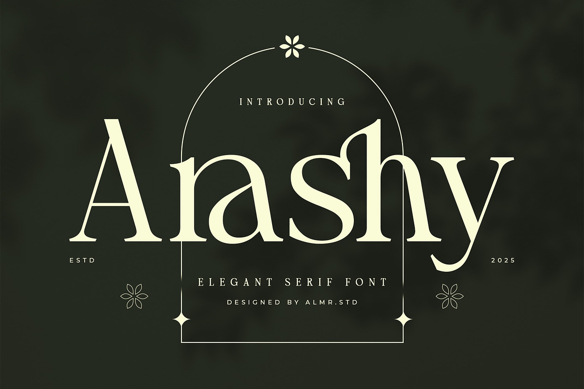 Arashy – Elegant Serif Font, a Serif Font by Almeera Std (Photo 1 of 6)