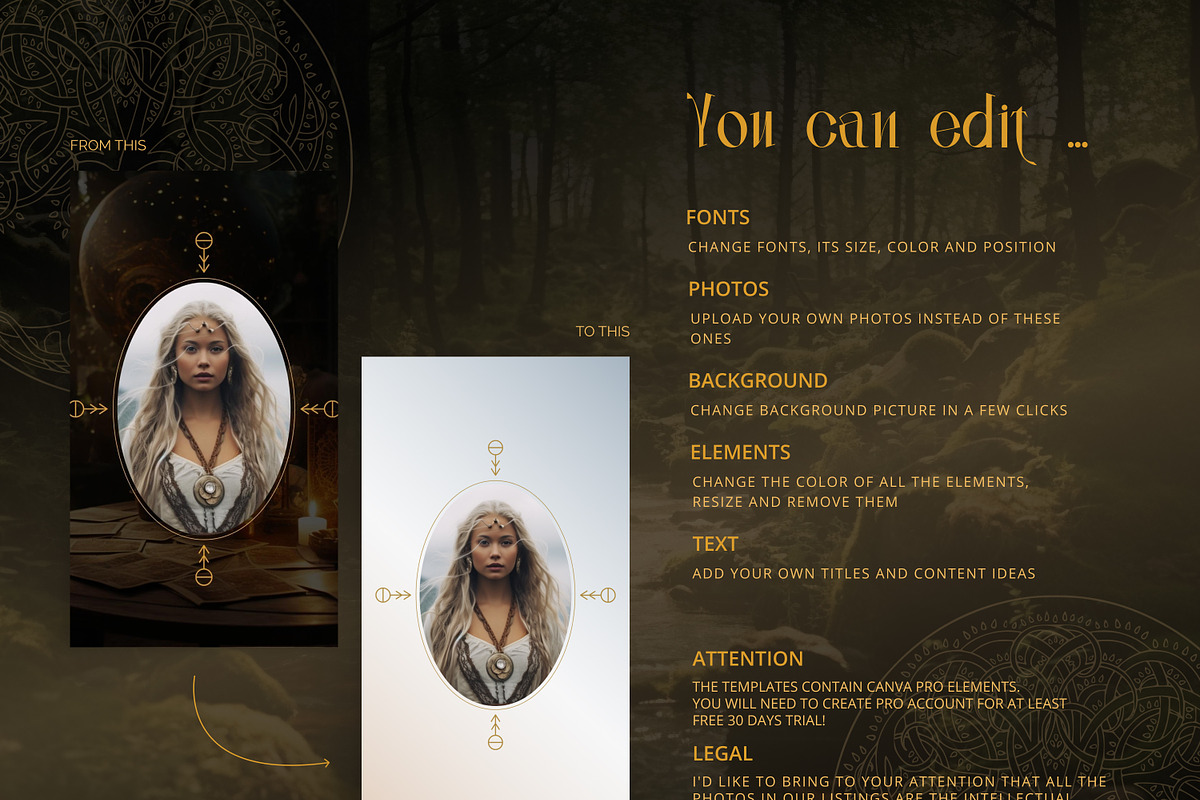 Spiritual Instagram Templates, Canva, a Social Media Template by Under My Cozy Roof (Photo 7 of 9)