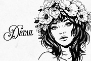 Floral Girl Illustration, a Person Illustration by Tekuni (Thumbnail 3 of 9)