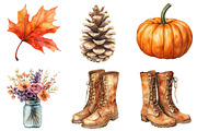Fall Clipart Set, an Illustration by CitraGraphics (Thumbnail 3 of 5)