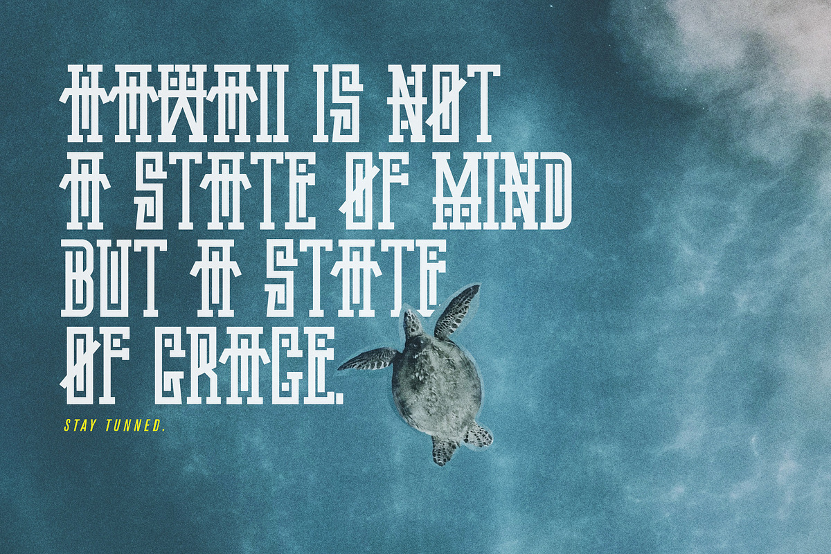 Narumi - Abstract Tribal Display, a Slab Serif Font by HipFonts (Photo 9 of 9)