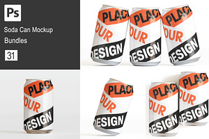Soda Can Mockup Bundles, a Packaging Mockup by Ambo Ampeng
