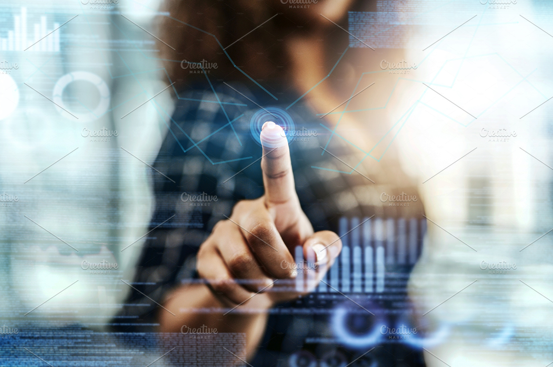 Get connected with a single touch, a Photo by Peopleimages.com