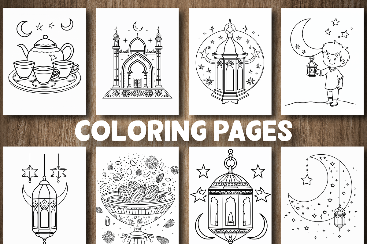 Bold And Easy Ramadan Coloring Page, a Person Illustration by Design Station (Photo 2 of 4)