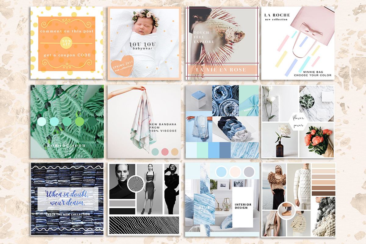 50 Voguish Instagram Pack, a Templates & Theme by IsikChic (Photo 4 of 6)