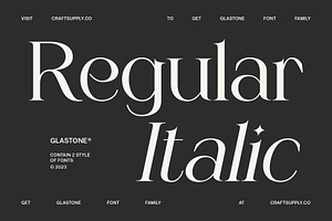 Glastone - Modern Serif Typeface