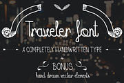 Traveler Font + BONUS pack, a Script Font by VectorBurn (Thumbnail 1 of 5)