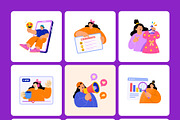 70 Social Media Flat Stickers, a Person Illustration by Creative Stall (Thumbnail 11 of 11)